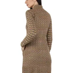 Monte Carlo Multicolor Self Design Open Front Cardigan image 2