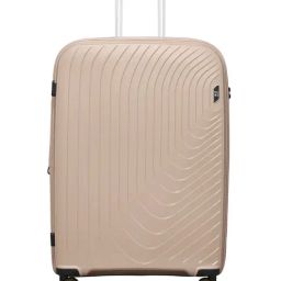 Eume Champagne Gold Wanderer Textured Large Check-in Luggage-image-19
