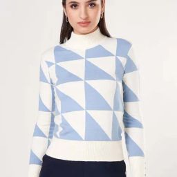 Annabelle By Pantaloons Blue Fog Skinny Printed Sweater-image-27
