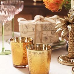 Pure Home and Living Gold Glass Votives - Large - Set of 2-image-66