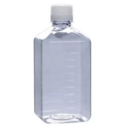 Abdos 1000 ml Capacity Square Shape Sterilized PETG Media Bottle With Cap, P21184 (Pack of 24)-image-92
