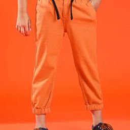 Tales & Stories Kids Orange Regular Fit Joggers-image-87