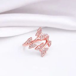 GIVA 925 Silver Rose Gold Fluttering Ring for Women & Girls-image-83