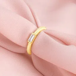 GIVA 925 Silver Golden Radiant Reign Ring for Women & Girls-image-28