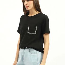 United Colors Of Benetton Black Pure Cotton Regular Fit T-Shirt-picture-33