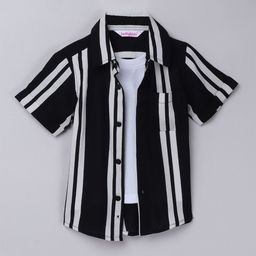taffykids Boys Comfort Multi Stripes Opaque Striped Casual Shirt-image-67
