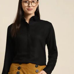 Hancock Black Regular Fit Shirt-image-60
