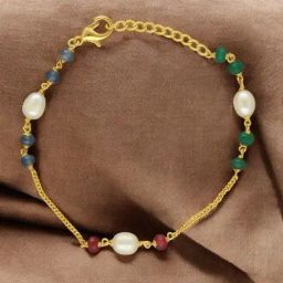 Sri Jagdamba Pearls Velmma White Pearl Charms Bracelets-picture-43