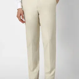 Van Heusen Beige Slim Fit Trousers-picture-38
