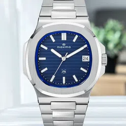 maxima Men Brass Dial & Stainless Steel Bracelet Style Straps Analogue Watch 70861CMGI-image-70