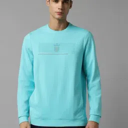 Louis Philippe Blue Regular Fit Printed Sweatshirt-image-57