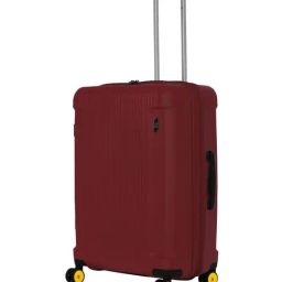 Eume Carmine Red Nomad Striped Large Check-in Luggage-image-3