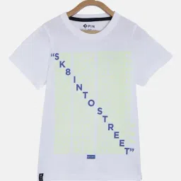 3PIN Boys White Cotton Printed T-Shirt-picture-37