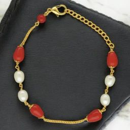 Sri Jagdamba Pearls The Reila White Pearl Charms Bracelets-picture-49