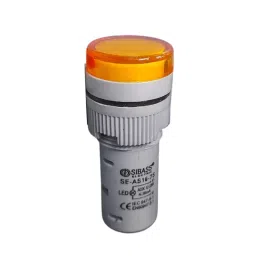 Sibass Electric LED Indicating Lamp Multivoltage SQD Type 22.5 mm Dia. White Body 12-220 V AC/DC Yellow Light, SE-AS227S (Pack of 1000)-20