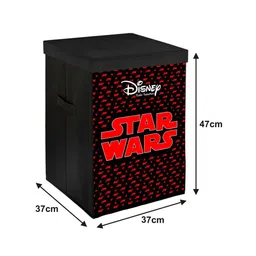 Kuber Industries Set Of 2 Disney Printed Foldable Organiser Baskets With Lid & Handles image 4