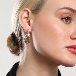 SOHI The Medium Shell Teardrop Shaped Studs image 1