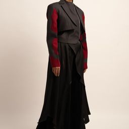 Siddhant Agrawal Notched Lapel Front Open Crop Blazer image 3
