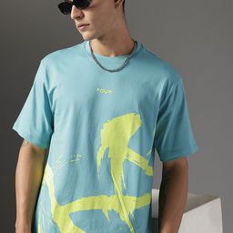 FCUK Typography Printed Drop-Shoulder Sleeves Pure Cotton T-shirt-image-98