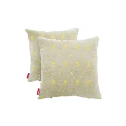 Elegant Comfy 29x29x13cm Beige Bee Design Cushion Pillow CU07 (Pack of 2)-image-82