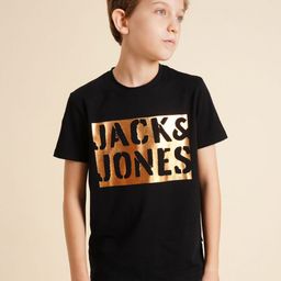 Jack & Jones Junior Boys Typography Printed Pockets T-shirt-image-83