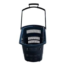BIGAPPLE Grey Shopping Basket with Wheels & 42 L Capacity-picture-35