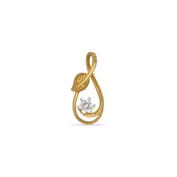 BHIMA 22K BIS Hallmark 916 Purity Yellow Gold Leafy Floral Pendant-image-9