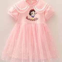YK Girls Printed Round Neck Fit and Flare Dress-image-31