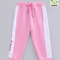 Babyoye Full Length Cotton Trouser Text Print - Pink-image-58