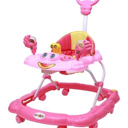 Maanit Musical 3 in 1 Walker With Parent Rod - Pink-0
