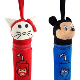 SS Impex Milk bottle cover Kides Baby Feeding Bottle Cover for Daily Use Pack of 2 - Red Blue-92