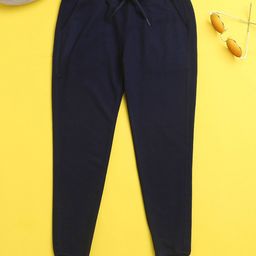 NUSYL Solid Track Pant - Navy Blue-image-89