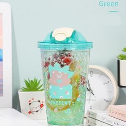 YAMAMA Unique Design Double Wall Heavy Sipper Water Bottle Green - 450 ml-image-25