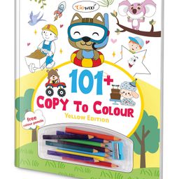 Gowoo 101+ Copy to Colour - Yellow Edition : Educational Coloring Book, Kids Color Copy Book, Creative Learning Coloring Book, Coloring Fun for young kids -English-14