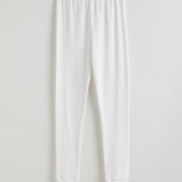Charm n Cherish Cotton Blend Solid Thermal Pant - White-image-80