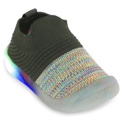 Chiu Mesh Detailed & Colour Blocked LED Sheos - Green-image-89