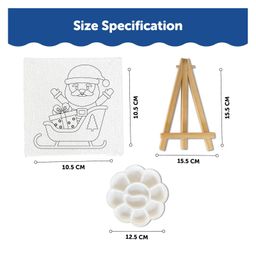 minileaves Mini Leaves Mini Canvas Art Paint DIY Kit with Wooden Essel for Beginners  set of 4 image 3
