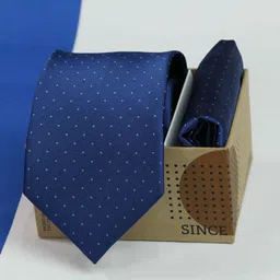 Tossido Men Geometric Necktie & Pocket Square Accessory Gift Set-image-9