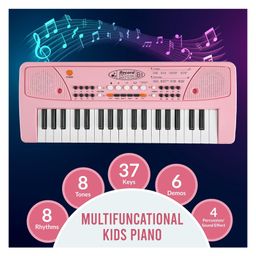 DOMENICO 37 Key Piano Keyboard Toy with Mic and Power Option Recording and Mic image 4