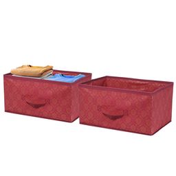 Kuber Industries Maroon Set of 2 Regular Drawer Organiser Organisers-44