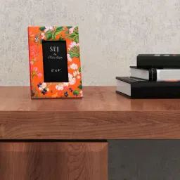 SEJ by Nisha Gupta Orange Wooden Photo Frame-12