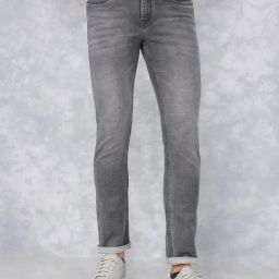 Crimsoune Club Grey Slim fit Solid Jeans-image-78