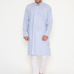 Maharaja Men Striped Regular Kurta with Pyjamas-image-62