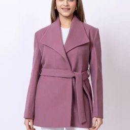 Club York Dusty Pink Solid Full Sleeves Coat-image-77