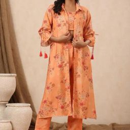 Autumnlane Wera Apricot Cotton 3 Pc Co-Ord Set-image-53