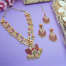 VATSALYA creation Women Red Jewellery Set-image-95