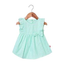 Nino Bambino Kids Green Striped Dress-picture-18
