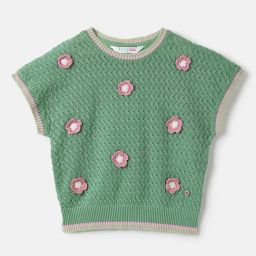 Elle Girls Green Boxy Fit Top-image-53