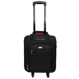 Kara Black 4 Wheels Medium Soft Cabin Trolley - 34 cm-image-53
