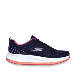 Skechers Women's GO RUN PULSE - ULTIMATE BEST Navy Purple Running Shoes-10